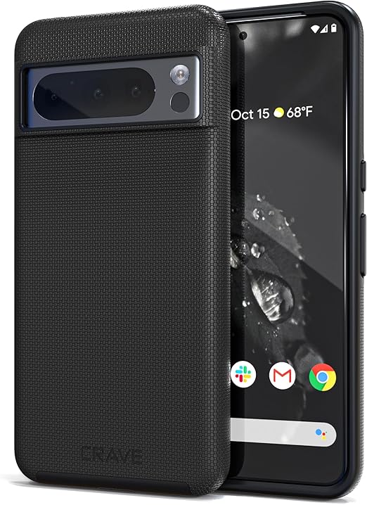 Crave Dual Guard for Google Pixel 8 Pro Case, Shockproof Protection Dual Layer Case for Google Pixel 8 Pro - Black