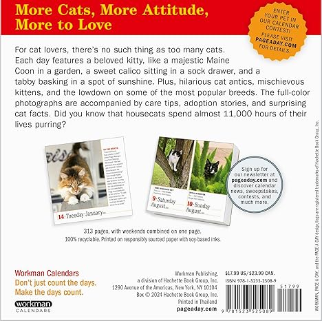 365 Cats Page-A-Day Calendar 2025: The World's Favorite Cat Calendar