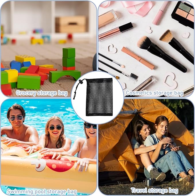 6 Pcs Small Mesh Bag, 6 X 4 Mesh Drawstring Bag, Portable Nylon Storage Bags, Small Mesh Bag,Travel Stuff Bags