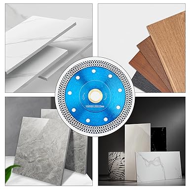 Diamond Tile Blade,1.2mm Super Thin Diamond Porcelain Saw Blade Cutting Disc Wheel Diamond Porcelain Cutting Blade for Cutting Porcelain Tiles Marbles (Blue 115 * 22.23mm)