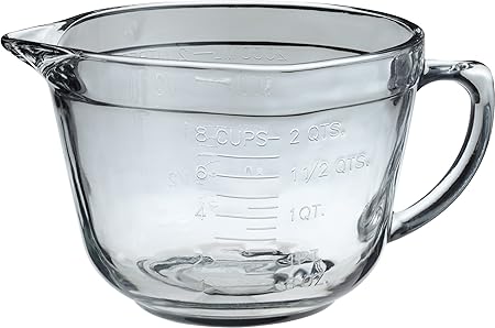 Anchor Hocking Batter Bowl, 2 Quart Glass Mixing Bowl