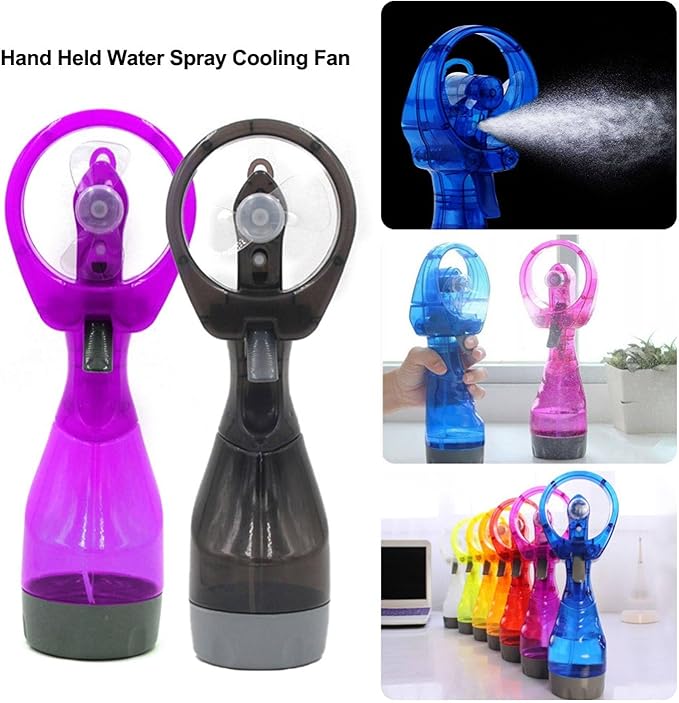 spray fan bottles mist sprayer Handheld portable fan personal quiet fan for outdoorbeach 2 AA dry Battery Poweredorange