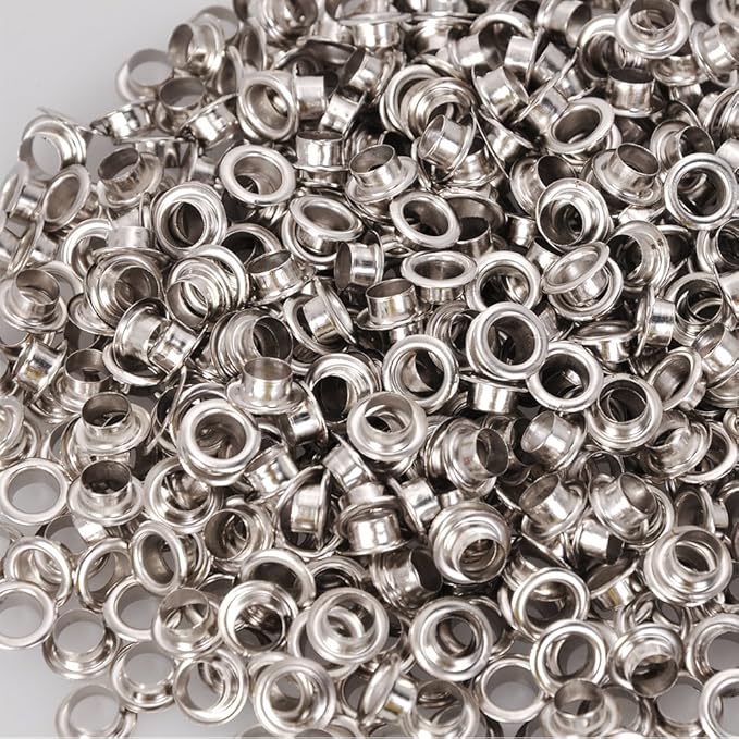 Yescom 1000 Sets of 38(9.5mm) Size 2 Nickel Finish Grommets Washers Leather Bags Poster Banner Eyelets YES0378