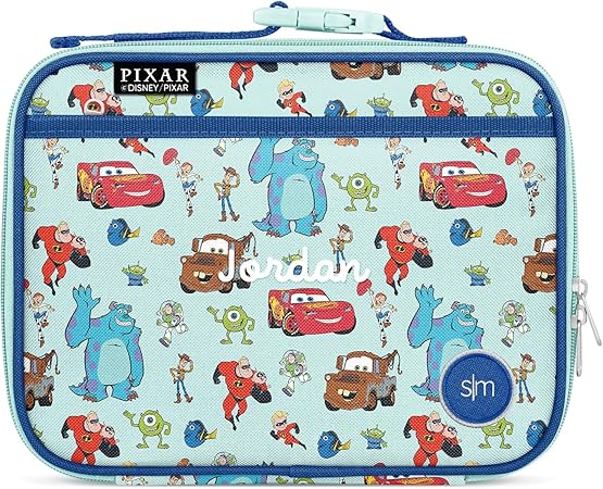 Simple Modern Personalized Disney Kids Lunch Box for School Reusable Insulated Lunch Bag for Toddler, Girl, Boy Meal Containers with Exterior Interior Pockets Hadley Pixar Pals