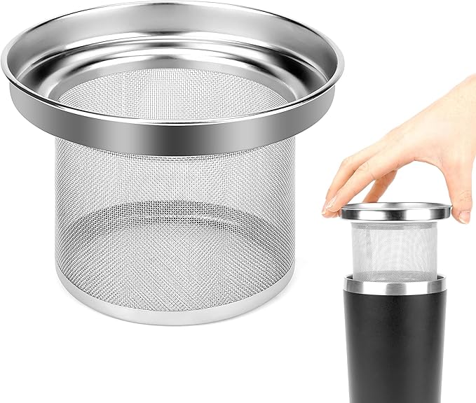 Linkidea Loose leaf tea infuser, compatible with 20 ounce 30 ounce YETI cup, Iron Flask Classic 24oz32oz Cup accessory, 304 stainless steel mesh strainer (suitable for