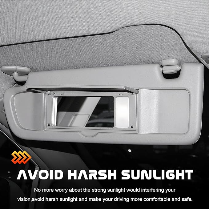 Gray Driver Left Side Sun Visor Replacement Compatible with 2006 2007 2008 2009 2010 2011 Honda Civic EX LX Sedan SI Coupe Replace 83280-SNA-A01ZA