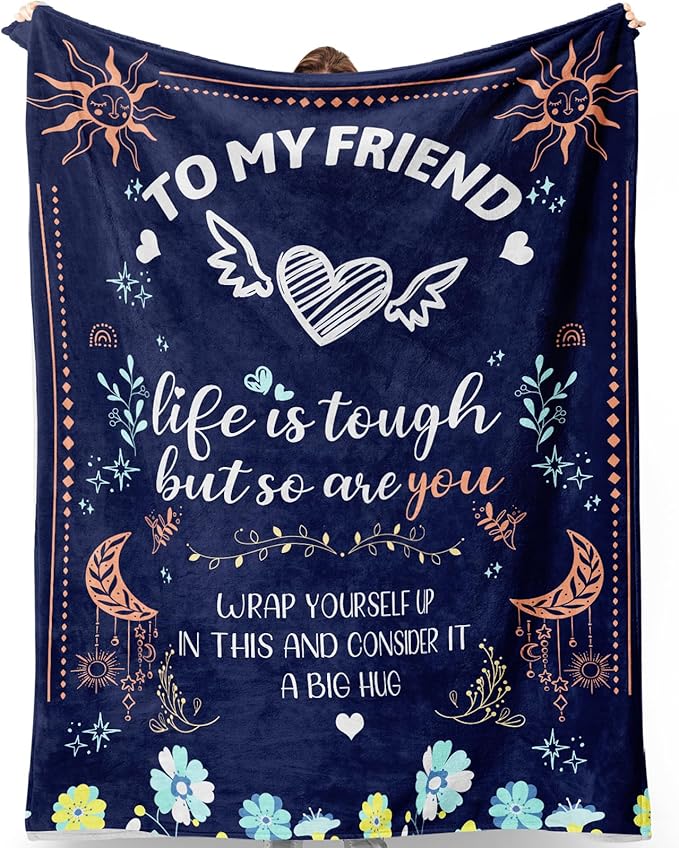 Friendship Gifts for Women, Friends Blanket, Birthday Gifts for Women Friendship, for Women, Unique Friendship Gift for My Best Friend, Bestie, BBF - Best Friend Blankets 50x60