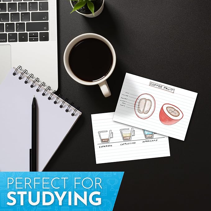 Home Advantage Ruled White Index Cards, File Note Cards (4-x-6-inch)