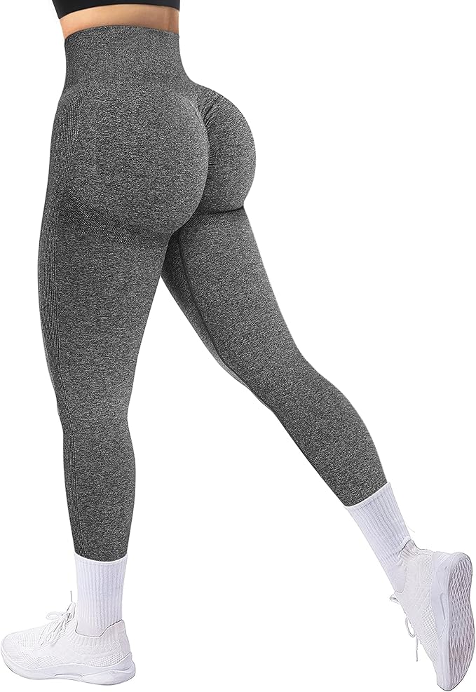 A AGROSTE Workout Leggings for Women Seamless Scrunch Butt Lifting Leggings Booty High Waisted Yoga Pants Comfort Tights