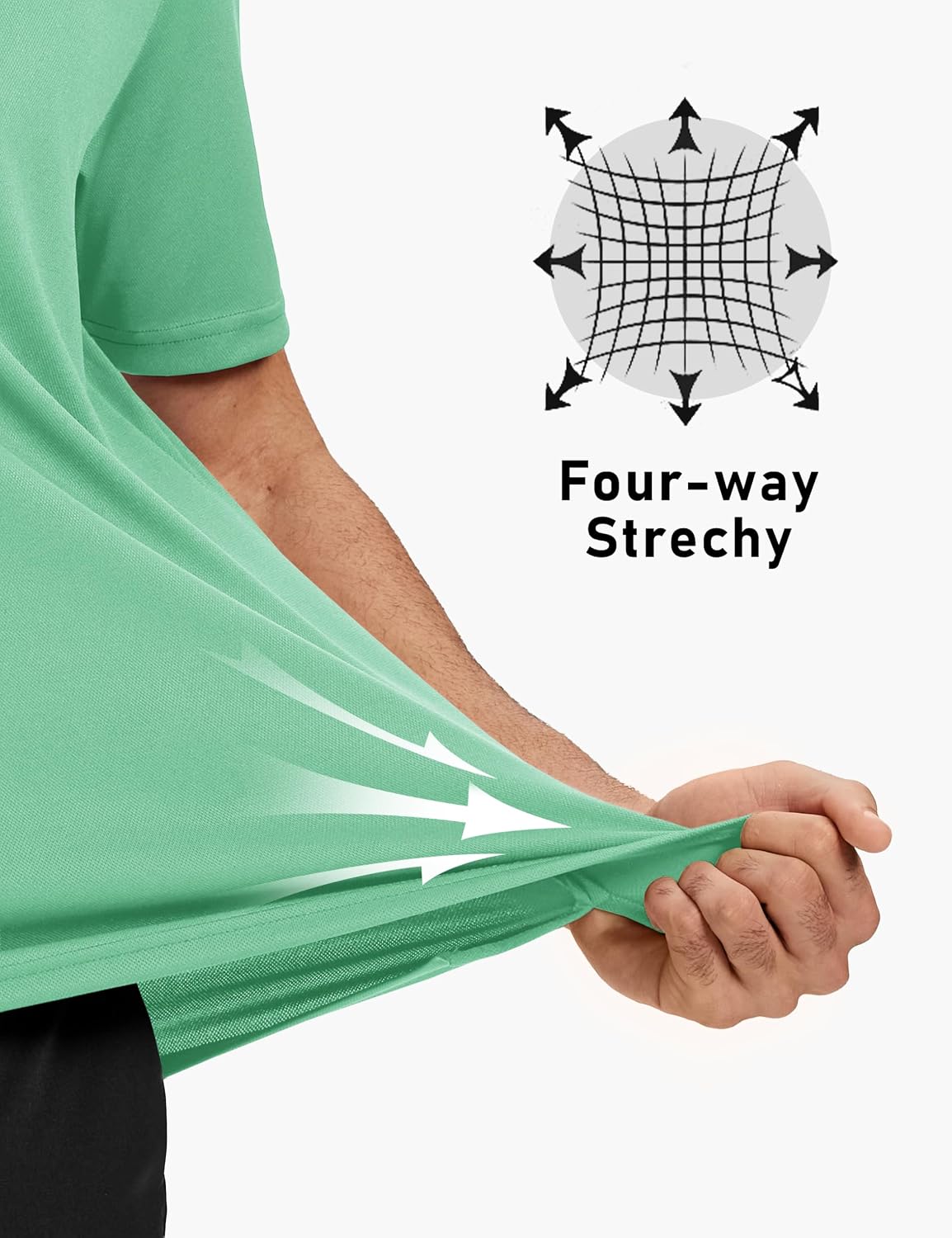 TACVASEN Mens Golf Shirt Dry Fit Mens Polo Shirts Short Sleeve Performance Golf Polos for Men with Collar Work Shirts