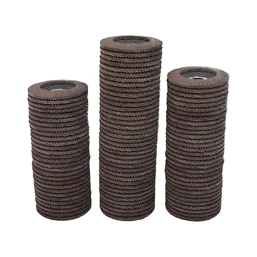 100 Pack 40 Grit Flap Discs 4.5 Inch x 78 Inch Arbor Premium Zirconia Grinding Wheels for Metal, Steel, and Welds