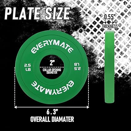 Change Weight Plates Fractional Plate Olympic Bumper Plates for Cross Training Weight Plates Steel Insert Strength Training Weight Plates Weight Loss Sold 1.25LB 2.5LB 5LB