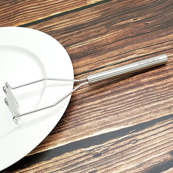 Small Potato Masher Small Masher,Professional 18-8 Stainless Steel Potato Masher. Vegetable Masher,Cooking And Kitchen Tools.