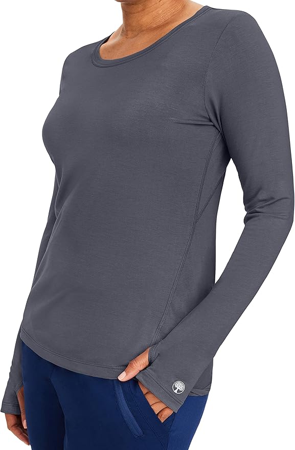 Healing Hands Mackenzie Women's Underscrub, Long Sleeve Tee with Thumbholes, Modern Fit Undershirt- 5051