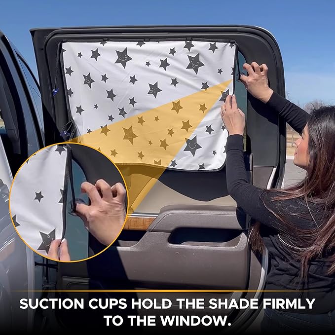 EcoNour Magnetic Car Side Window Sun Shade for Baby Sun Shade for Window with Heat, Glare UV Protection Baby Car Window Shades Ensures Privacy Protection 1 Piece (26 x 19 Inches)