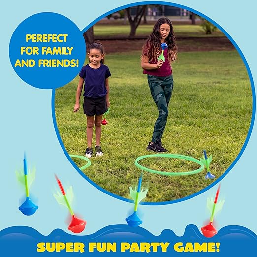 JOYIN Lawn Darts Game Set for Kids and Adults - Glow in The Dark Outdoor Games Lawn Games for Adults and Family, Soft Tip Lawn Darts Set for Kids Camping Games, Outside Yard Games