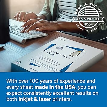 Hammermill Colored Paper, 20lb Pink Printer Paper, 8-12 x 11- 1 Ream (500 Sheets) - Made in the USA, Pastel Paper, 103382R