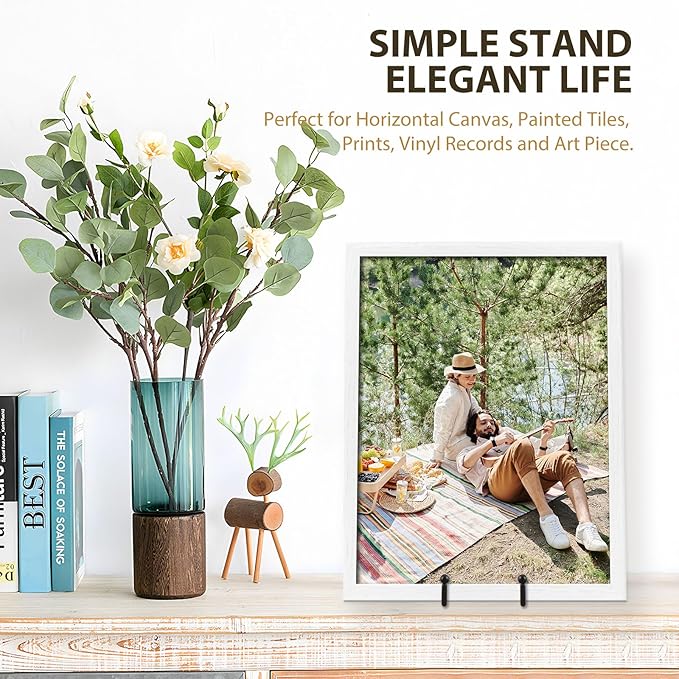 LIONWEI LIONWELI Plate Stands for Display - 6 Inch Metal Easels 2 Pack - Sturdy Tabletop Holders for Decorative Plates, Picture Frames, Books, Tablets, Vinyl Records More - Black