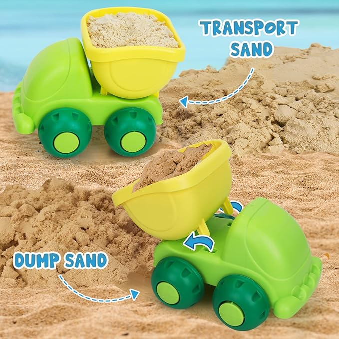 TOY Life Beach Toys for Toddler 1-3 Sand Toys for Kids Beach Toys for Kids Ages 4-8 with Bucket Dino Sand Castle Molds Sandbox Toys Beach Toys for Kids Ages 8-12 Sand Toys for Toddlers Age 2-4