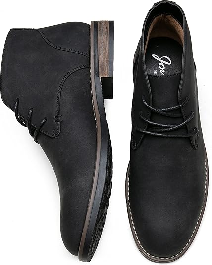 Jousen Men's Chukka Boots Lace Up Desert Ankle Boots Classic Causal Dress Boots for Men