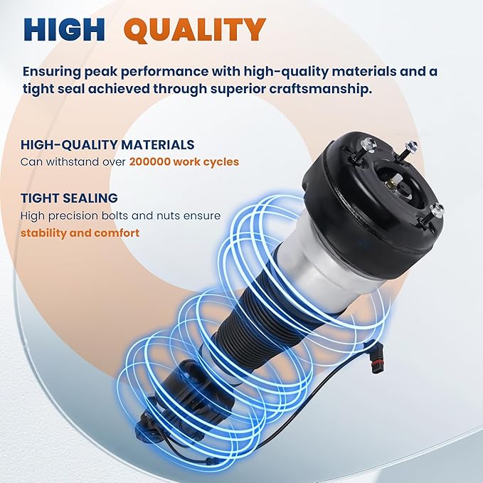 1x Front Right Air Suspension Strut Spring Shock Absorber Compatible for 4Matic 2005-2012 Mercedes Benz S-Class W221 4Wd S350 S450 S550 Cl550 Replaces 2213200538 (Passenger Side Only)