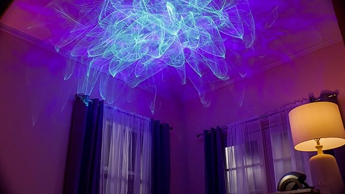 BlissLights Ark Lite - LED Aurora Projector, Laser Nebula, Galaxy Lighting, Game Room Night Light, and Mood Lamp (GreenBlueGrey)
