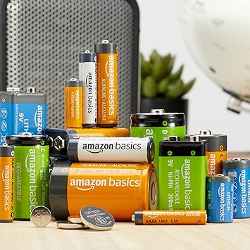 Basics 8-Pack AA Alkaline Batteries, 1.5 Volt, Long-Lasting Power