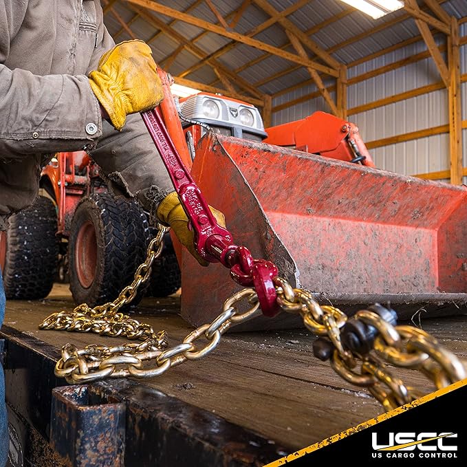 Heavy Duty Ratchet Load Binder for 38" Grade 70 Chain (Working Load Limit: 12,000lb)