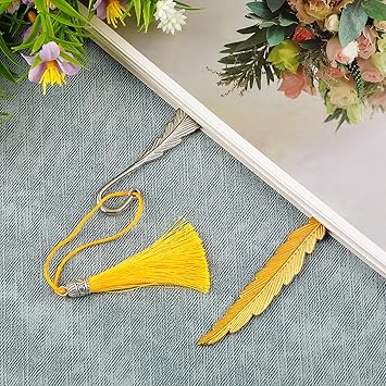 Tatuo 27 Pieces Feather Bookmarks Feather Metal Colorful Bookmarks for Readers Book Lovers(Stylish Styles)