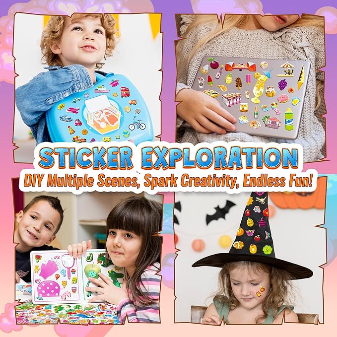 Sinceroduct 3200+ 3D Puffy Stickers for Toddlers Kids Teacher's Reward