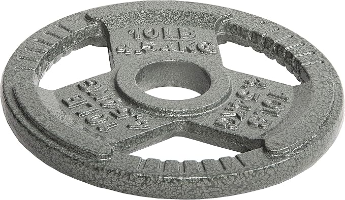 Olympic Cast Iron 2-Inch Weight Plates for Strength Training & Weightlifting, 255 Pounds Set, Multiple Packages