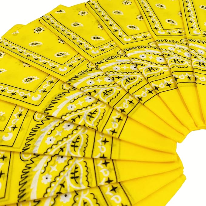 Vamqor 100% Cotton 10 Pack Fine Bandanas