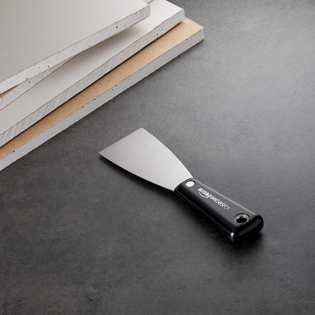 Basics Flex Professional Grade Putty Knife Scraper with Carbon Steel Blade, 2"