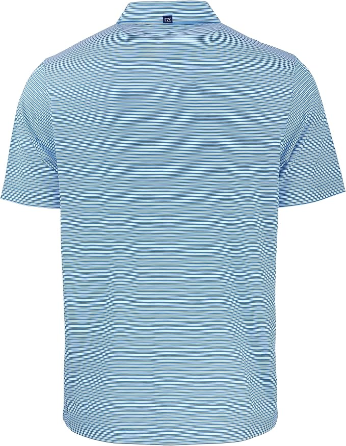 Cutter & Buck Mens Forge Eco Double Stripe Stretch Recycled Mens Big &Tall Polo