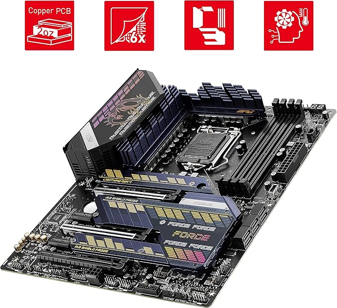MPG MPG Z590 Gaming Force Gaming Motherboard (ATX, 11th/10th Gen Intel Core, LGA 1200 Socket, DDR4, PCIe 4, CFX, M.2 Slots, USB 3.2 Gen 2, DP/HDMI, Mystic Light RGB)