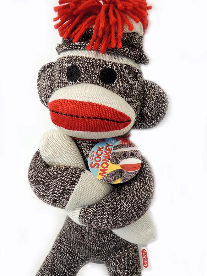 Schylling Brand Classic 20" Retro Sock Monkey Stuffed Animal - Knitted Texture Original Look - Ages 12 Months and Up