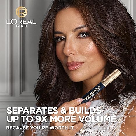 LOreal Paris Makeup Voluminous Original Volume Building Waterproof Mascara, Carbon Black, 0.23 Fl Oz