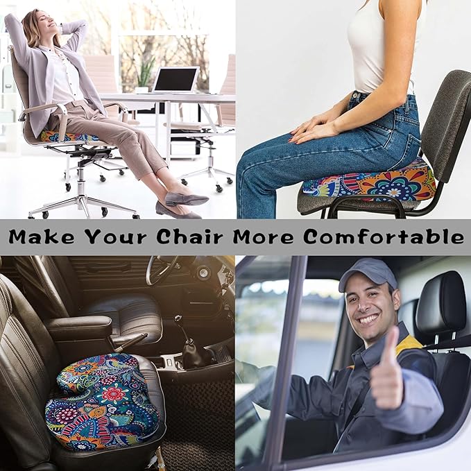Boho Seat Cushion for Tailbone Pain Relief Office Computer Memory Foam Chair Cushion for Pressure Relief Coccyx Cushion Tailbone Pain Sciatica for Boho Lover