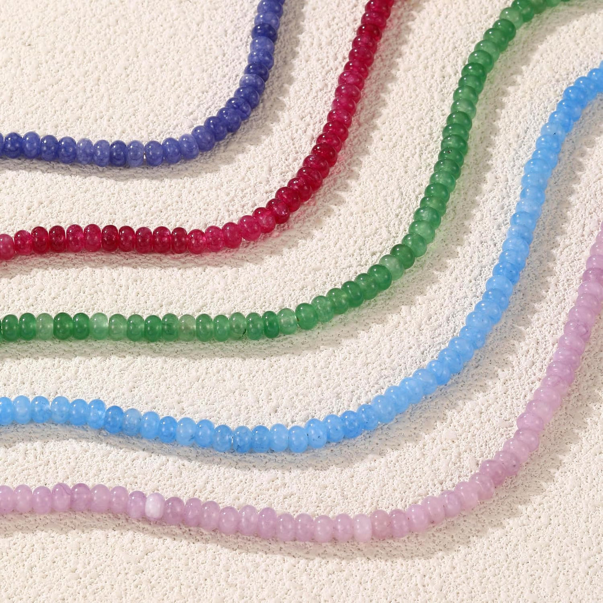 Beaded Gemstone Necklace for Women Summer Beach Handmade Jewelry Boho Colorful Bead Choker Necklaces ?Natural Stone Summer Beach Handmade Jewelry Necklace