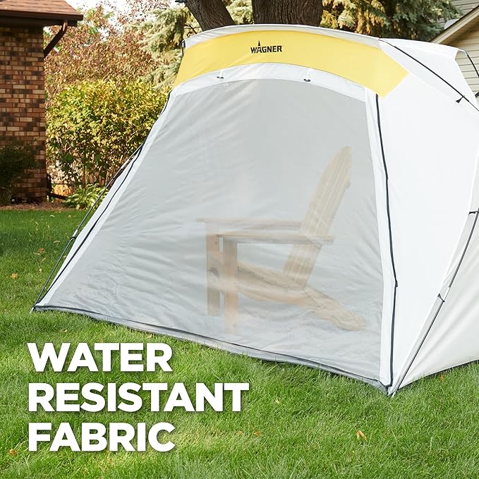 Wagner Spraytech C900038.M Large Spray Shelter with Built-In Floor & Screen for DIY Spray Painting, Hobby Paint Booth Tool Painting Station, Portable Spray Paint Tent, White