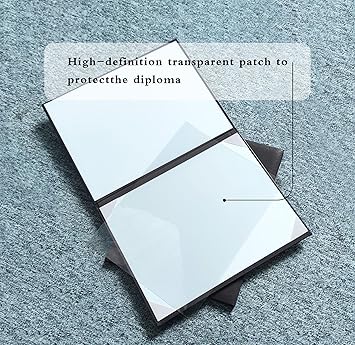 Gradplaza Diploma Cover 8.5" x 11" Padded Graduation Diploma Holder Certificate Holder Smooth Certificate Cover Black