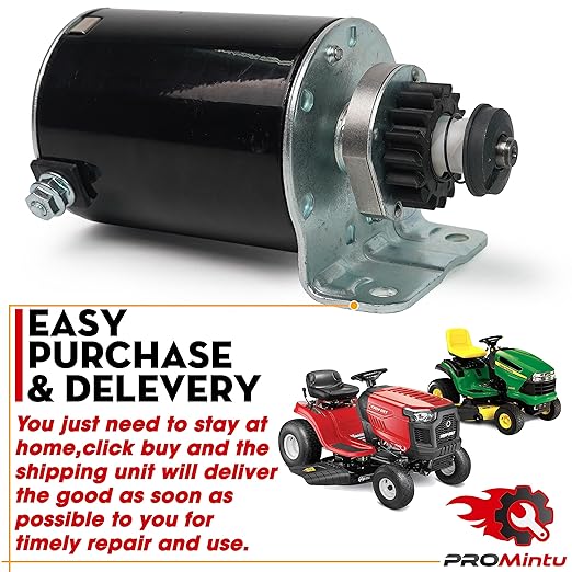 16 Tooth Starter Motor Replaces for Craftsman LT1000 LT3000 LT4000 LT2500 GT5000 Riding Lawn Mower Tractor with Briggs Stratton Intek OHV 16HP 17HP 18HP 19HP 20HP 21HP 22HP 23HP 24HP 26Hp Engine