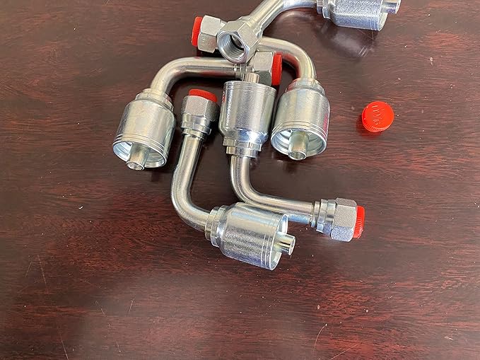5 PK FJX90L-06-06 38" Hydraulic Hose x 38" Female JIC Swivel 90 Long 14143-6-6