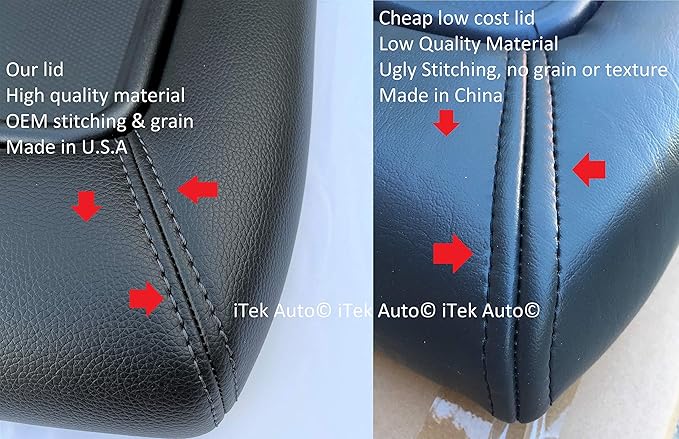 Made in U.S.A Center Console Storage TOP LID ARMREST Replacement KIT REDESIGNED Dark Grey FITS 1999-2007 Silverado Sierra Tahoe Avalanche Suburban