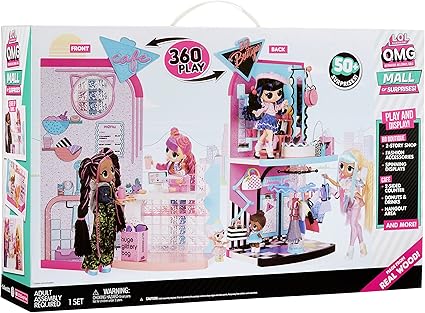 L.O.L. Surprise! Mall of Surprises with 50 Surprises Including 2 Floors, Spinning Features, Cafe and Accessories, Holiday Toy, Great Gift for Kids Girls Boys Ages 4 5 6 Years Old