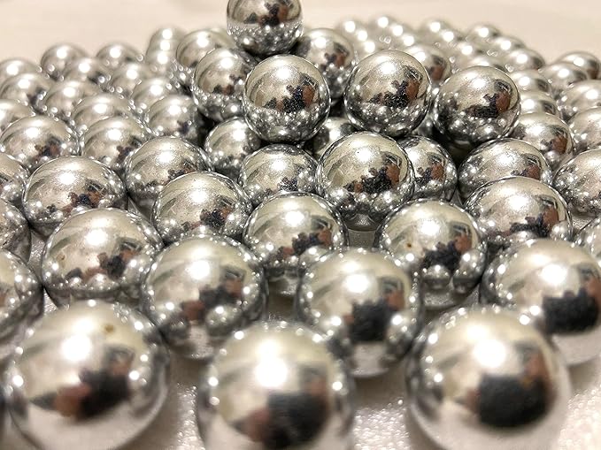 100 Rounds Solid Aluminum 50 Cal. Paintballs for Self Defense, 2.8 Gram Reusable .50 Caliber Powerful Aluminum Balls Fit for t4e TR50HDR 50 (Aluminum, Silver)