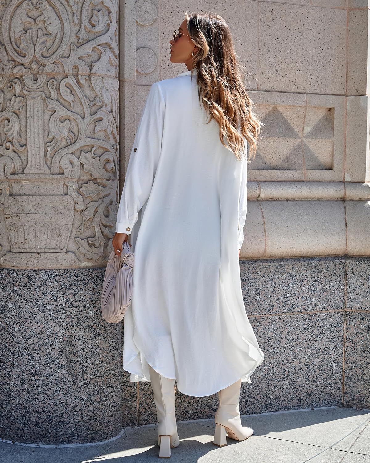Bsubseach Swimsuit Coverup for Women Long Sleeve Button Down Casual Dresses | Long Kimonos Cardigans With Pockets?Summer Beach Cover Up Shirt For Vacation