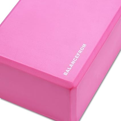Set of 2 High Density Yoga Blocks, 9"x6"x4" Each, Pair, Multiple Colors