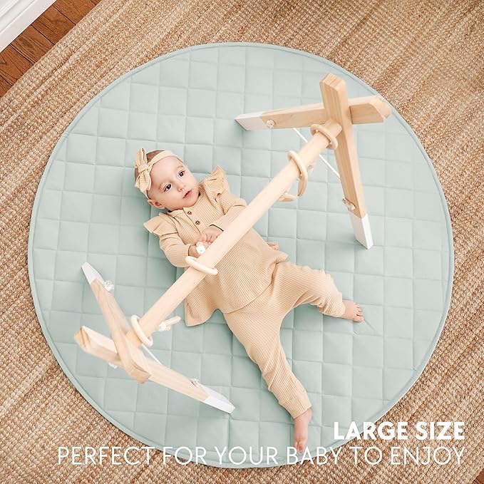 Stylish Baby Play Mat - Soft Cotton Crawling Mat Creates a Great Play Gym Area for Your Baby Boy or Girl - The Perfect Foldable Tummy Time Floor Playmat That Fits Nicely with Any Kids Playroom Decor