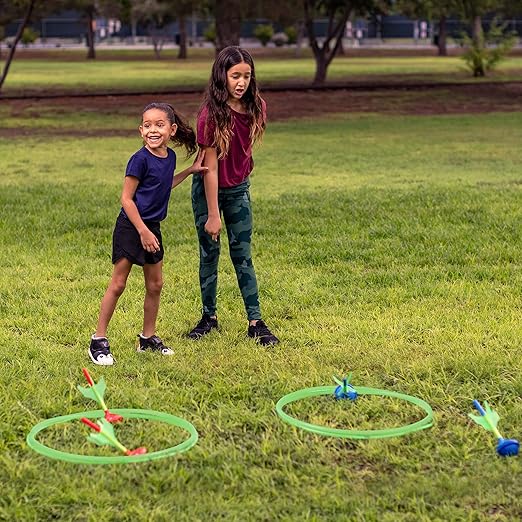 JOYIN Lawn Darts Game Set for Kids and Adults - Glow in The Dark Outdoor Games Lawn Games for Adults and Family, Soft Tip Lawn Darts Set for Kids Camping Games, Outside Yard Games